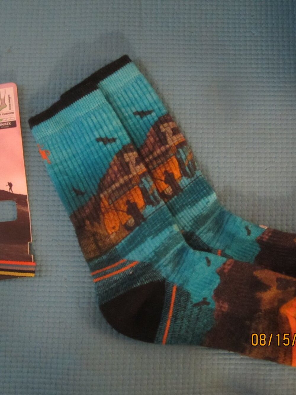 Hiking Socks, Smartwool, Size Medium, Colour, Blue, Black, Yellow, Orange, Brown